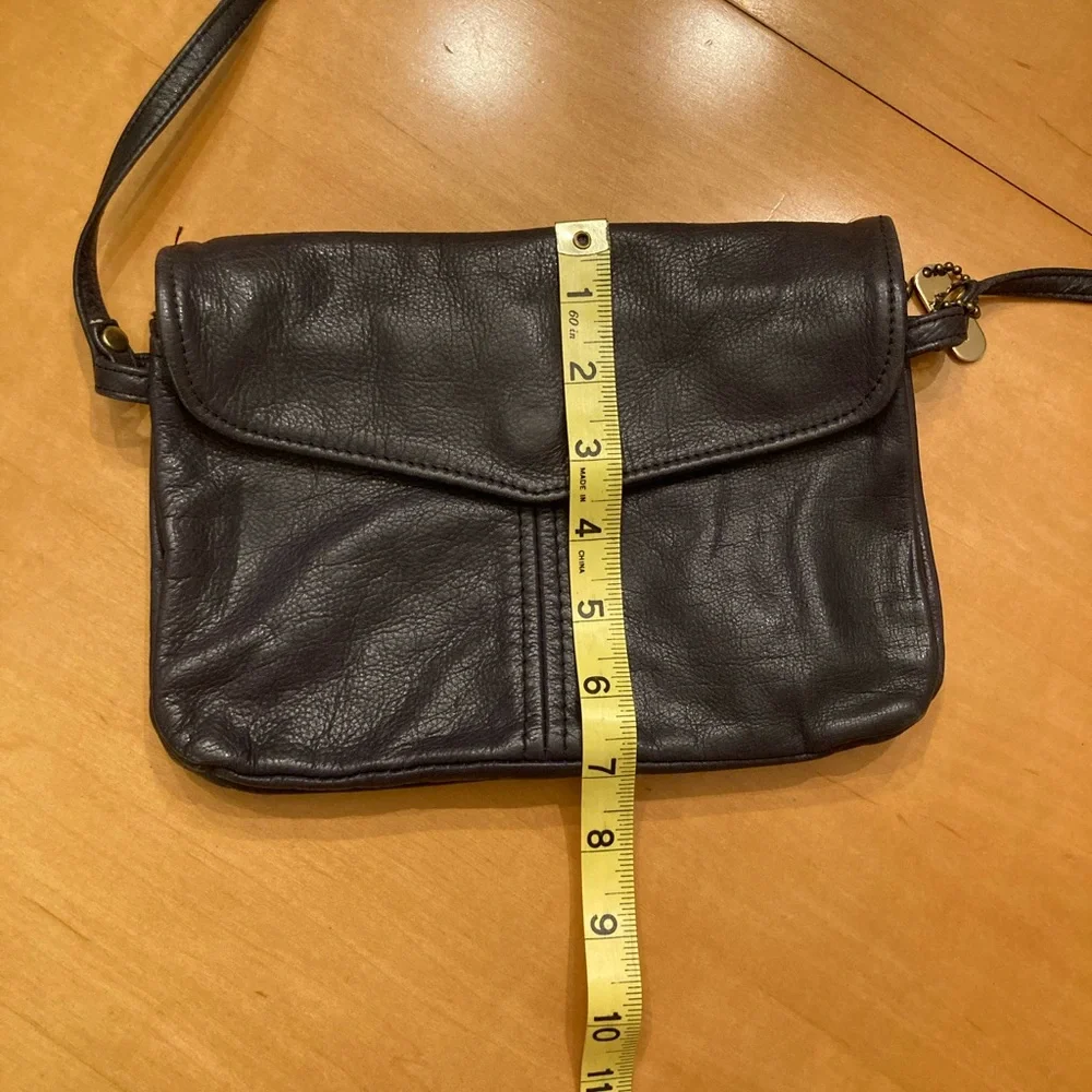 Vintage Charcoal Victoria Leather Co USA Shoulder Bag Soft Leather Purse